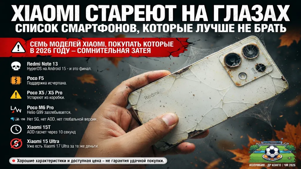 Xiaomi стареют на глазах. Список смартфонов, которые лучше не брать
