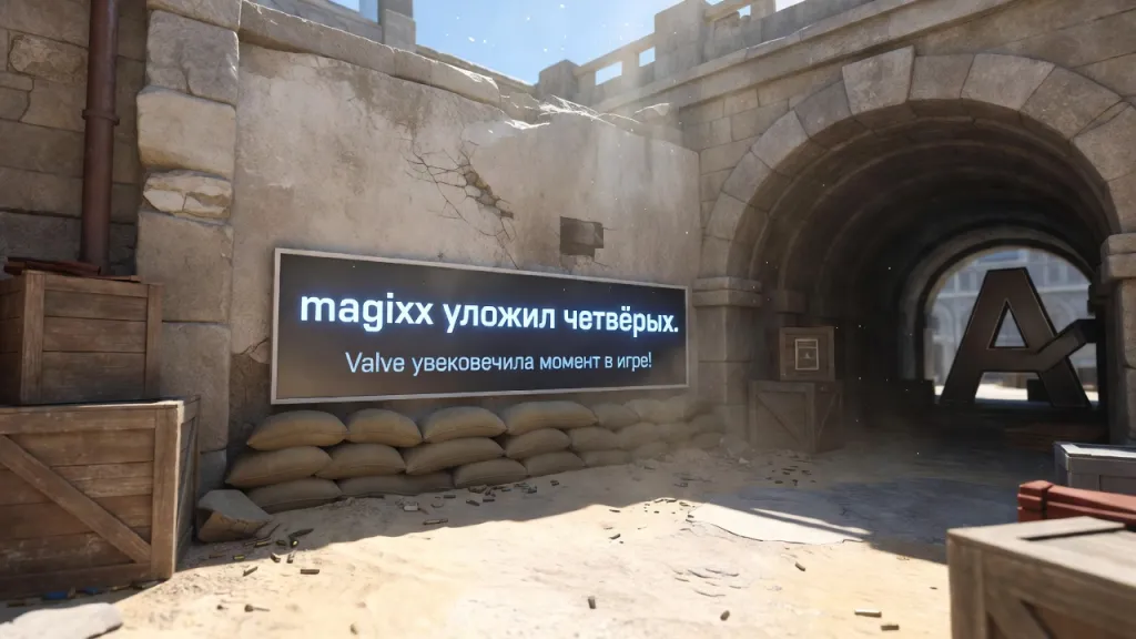 magixx уложил четверых. Valve увековечила момент в игре!